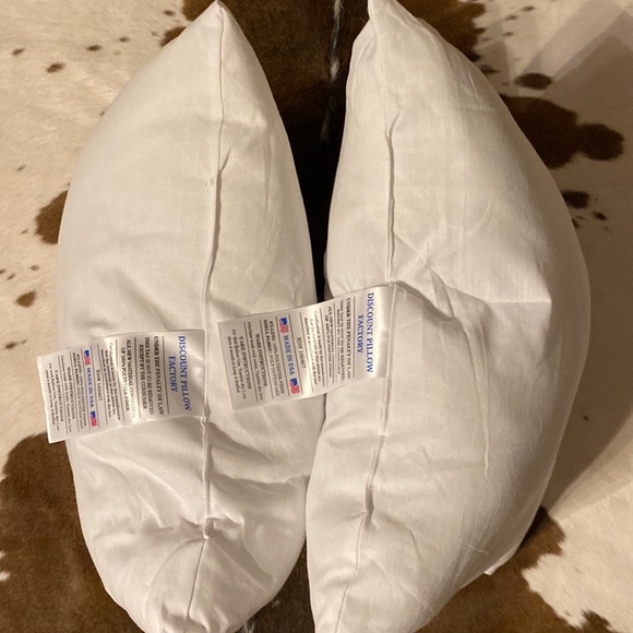 2- New Pillow Inserts/Filler ~ White 14” x 14” - Picture 2 of 3